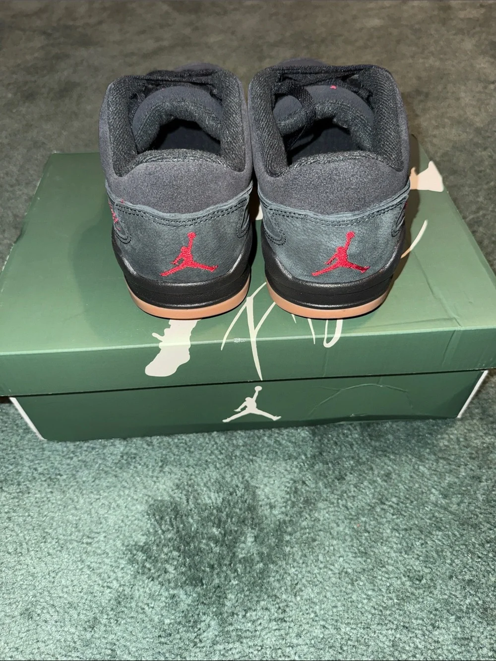 Men's Black Suede Low-Top Sneakers with Gum Sole